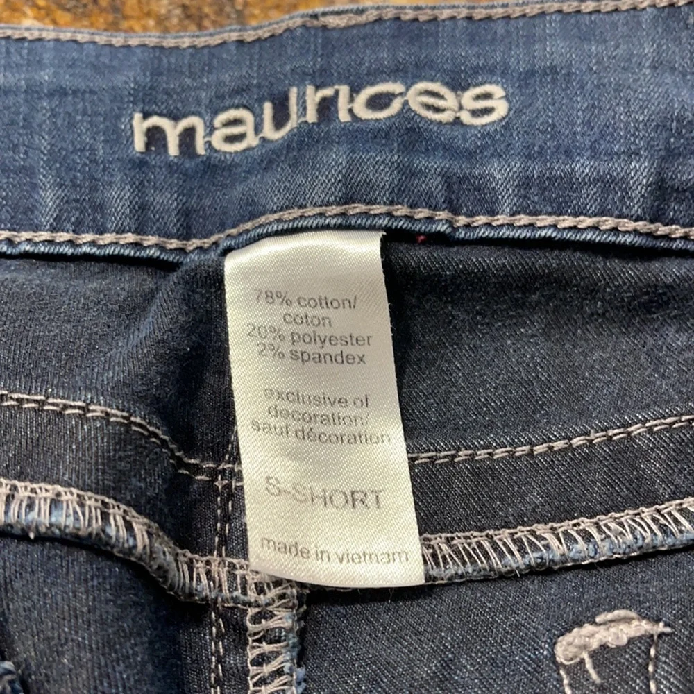 Maurices Denim stretch‎ dark blue jeans size S-Short